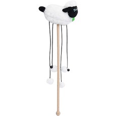 Lanboer 生氣的羊造型逗貓棒, 白色, 1個