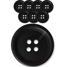 동대문단추왕 무광 단추 21mm, 블랙타임둥근테, 8개