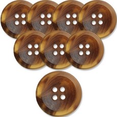 동대문단추왕 무광 코트 가디건 단추 18mm, 라이트브라운 호각, 8개