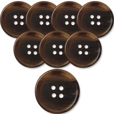 동대문단추왕 고급 무광 코트 가디건 단추 메시아 18mm, 라이트브라운, 8개