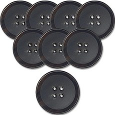 동대문단추왕 무광 코트 가디건 단추 18mm, 다크브라운 옥스퍼드, 8개