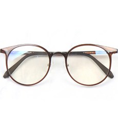 MELACME 圓形喇叭鏡框 棕色