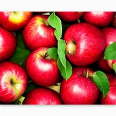 KMELLIE Holdings DIY 一體成型帆布畫框 3D 圓形鑽石畫 50 x 40 cm, 財富滿滿紅蘋果, 1個