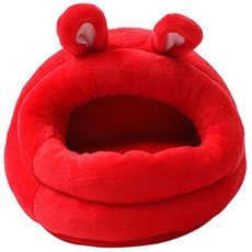 펫플로우 기니피그 햄스터 퐁실퐁실 아늑한 엄마품 집 L, 레드, 1개