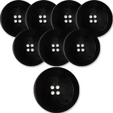 동대문단추왕 무광 코트 가디건 단추 25mm, 블랙텔미, 8개