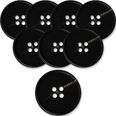 동대문단추왕 무광 코트 가디건 단추 25mm, 블랙스텝, 8개