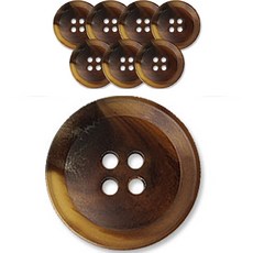 동대문단추왕 고급 무광 코트 가디건 단추 15mm, 호각중BR, 8개