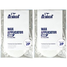 지엠지모터스 차량용 미스터워시 원형 어플리케이터 라운드 코팅 광택 왁스패드 2p, 화이트, 2개