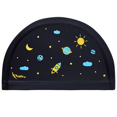 RALLY 運動兒童款Ultra塗層泳帽 NRKC198, 黑色