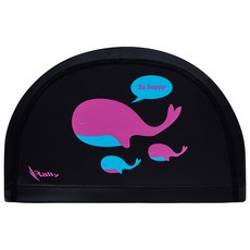 RALLY 運動兒童款Ultra塗層泳帽 NRKC195, 黑色