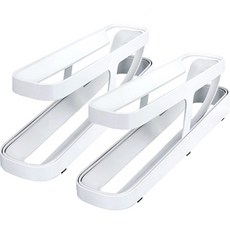 防滑2層冰箱收納整理雞蛋托盤 2入, 白色