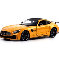 WELLY 1/24 梅賽德斯-賓士 AMG GT R 壓鑄模型車, 黃色
