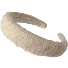 윰스 레이스 머리띠, 화이트, 1개