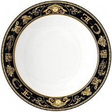 VERSACE 凡賽斯 湯盤 22cm, Virtus Gala 黑色, 1個