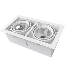 方形多功能 PAR30 LED 2燈 白色, 1個