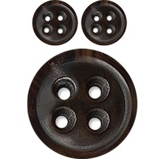 ButtonKing 高級霧面大衣開襟衫大尺寸鈕扣 35mm, 3入, Thick/BR, BR厚款