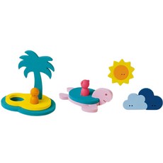 QUUT 幼兒款洗澡遊戲立體組裝積木 寶藏島, 混色