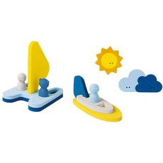 Cute 幼兒沐浴遊戲立體組合積木 Sail Away, 混合顏色, 1個