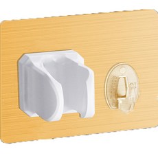 solve living 可愛蓮蓬頭萬用角度調節吸盤支架掛架掛鉤固定座 擴展A, 金色, 1個