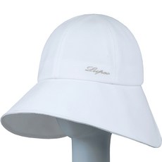 lupeo 女款刺繡寬帽沿高爾夫漁夫帽, 白色