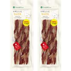 네츄럴코어 강아지 네츄럴덕 힘줄 트위스트 간식 L, 오리, 80g, 2개