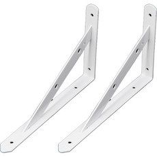 層架托架 堅固 壁掛層架 堅固 層架托架 支撐架 托架, 白色-大(2個), 2個