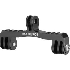 ROCKBROS 洛克兄弟 雙支架擴充支架GoPro Garmin支架適配器 FK-312, 黑色, 1個