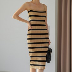 비비에모 마레아 끈 나시 골지 니트 원피스 03969