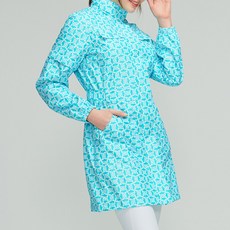 sunderland 女款鍊條圖案高爾夫雨衣, 薄荷