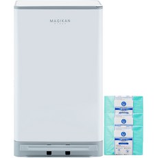 MAGIKAN Hippo 垃圾桶 21L + Magic Roll R3B 3入組, 白色 + 灰色