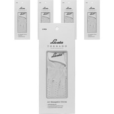 Licata 男款Tornado Performance羊皮高爾夫手套 左手用, 白色