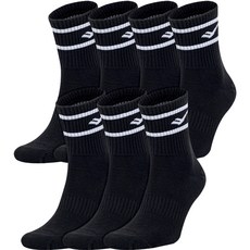 PRO-SPECS 線條重點logo中筒襪, 黑色