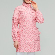 sunderland 女性鏈條印花高爾夫雨衣, 粉紅色
