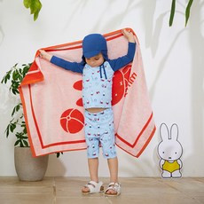 해피랜드 미피 아동용 오션 래쉬가드 상하의 + 모자 세트