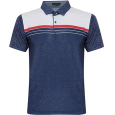 Peraus 男款紅線混色高爾夫短袖衫 CTM3MY2065