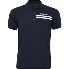 Peraus 男款 BLK 單邊線條拼色高爾夫球衫 CTM3BK2035