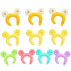 피앤비유니티 스마일 데이지 풍선 헤어밴드 10종 세트, 혼합색상, 1세트