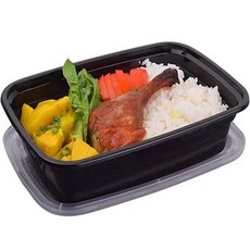 스완 샐러드용기 검정 175 x 120 x 52 mm SW-650A, 1개입, 10개