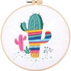 All-rounder 帆布 羊與仙人掌 DIY 十字繡套組, B, 1套