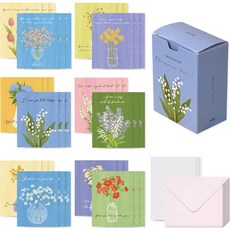 모노라이크 Olivias Flowers Ver1 데이바이데이 카드 12종 x 3p + 봉투 36p + 스티커 36p 세트, 혼합색상, 1개