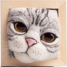 全方位貓頭相框毛氈材料包, C, 1個