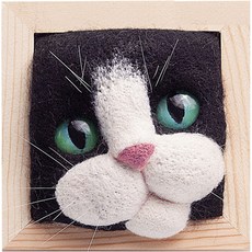 全方位貓頭相框毛氈材料包, D, 1個