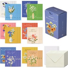 Monolike Olivia’s Flowers Ver.2 Day by Day 卡片 12款 x 3張 + 信封 36個 + 貼紙 36張 套組, 混色, 1盒