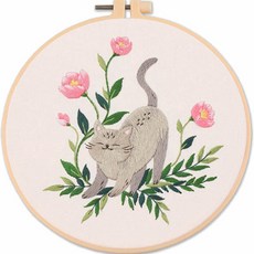 Allrounder貓咪法國刺繡十字繡組合DIY, C, 1組