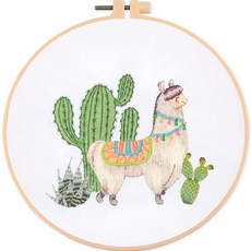 All-rounder 帆布 羊與仙人掌 DIY 十字繡套組, D, 1套