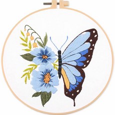 올라운더 생동감있는 나비 DIY 십자수 패키지, F, 1세트