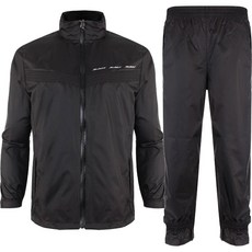 Mentalist 男款鐵氟龍塗層多功能極限雨衣上下套裝, 黑色