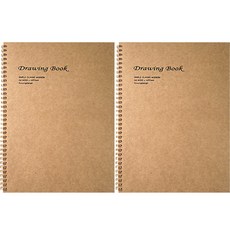 투영디자인 클래식 드로잉북 크라프트, A4, 2개