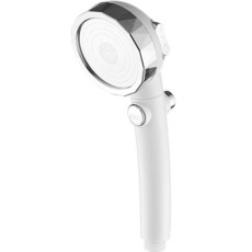 HOMEDAUM 三段式調節(附開關止水鈕)蓮蓬頭, 白色, 1個