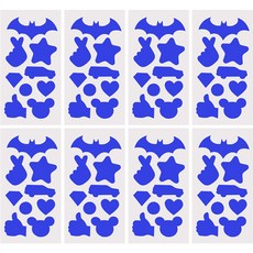 多款式羽絨外套衣服破洞修補貼 8入組, 深藍, 1個